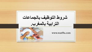 شروط التوظيف بالجماعات الترابية بالمغرب.